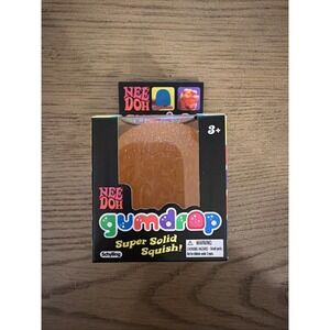 Nee Doh Gumdrop Super Solid Squish Squeezable Stress Reliever Orange